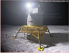Lunar lander at the Moon